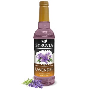 Syruvia Lavender Syrup - 25.4 fl oz. Premium Flavoring Syrup For Coffee - 1 of 4