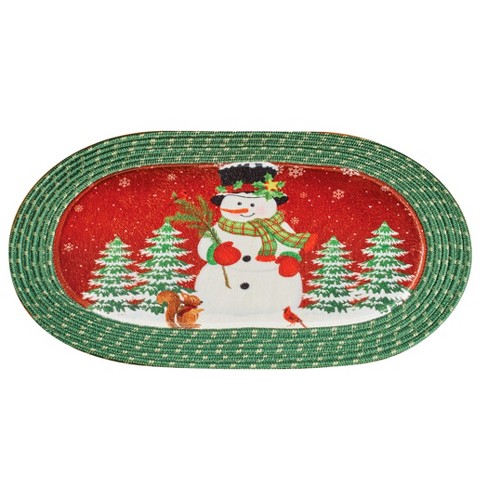 Nourison Christmas Snow Dogs Holiday Indoor Kitchen Entryway Non-skid Mat  Navy 2'x3' : Target