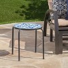 VYNXARIA End Table,blue and white tones of the tiled top - 2 of 4
