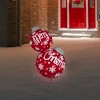 Northlight Lighted Stacked Ornament Balls Outdoor Christmas Decoration - 35" - Warm White LED - 2 of 4