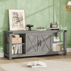TV Stand for 65 Inch TV, Farmhouse Entertainment Center with Storage - 1 of 4
