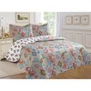 J&V TEXTILES Floral Traditional Printed Reversible Premium Quilt Sets (2-or3-Piece) - 2 of 4