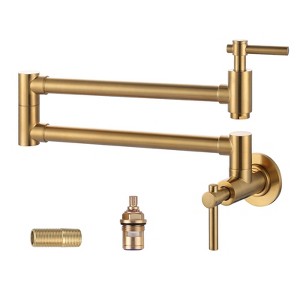WOWOW Wall Mounted Pot Filler with Double Handles - 1 of 4
