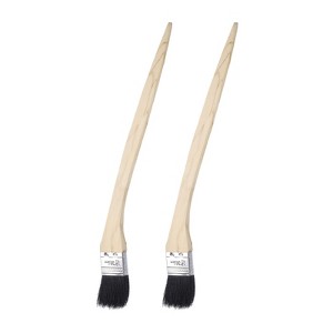 Unique Bargains Soft Bristle Long Wooden Handle Curved DIY Wall Paint Brushes 2 Pcs - 1 of 4