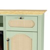 62" Fabric Style TV Stand for TVs up to 65" with Electric Fireplace & Storage - Festivo - 3 of 4