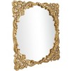 Metal Floral Carved Acanthus Wall Mirror with Distressed Details Gold - The Novogratz - 3 of 4