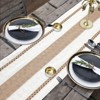 Wikineon Boho Table Runner:Burlap 72 Inch Long Rustic Runner with Tassels for Home Decor (Cream & Brown) - 4 of 4
