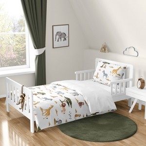 Sweet Jojo Designs Boy or Girl Gender Neutral Unisex Toddler Bedding Set Jungle Animals Multicolor 5pc - 1 of 4