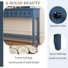 60" Rustic Entryway Console Table, Narrow Sofa Table With 2 Different Size Drawers And Bottom Shelf For Storage, Display Shelf For Home Living Room - 4 of 4