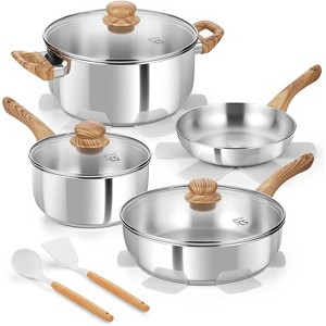 KOCH SYSTEME CS Stainless Steel Pots and Pans Set,Professional Cookware Set Pots and Pans Set with Cool-Touch Bakelite Handles - 1 of 4