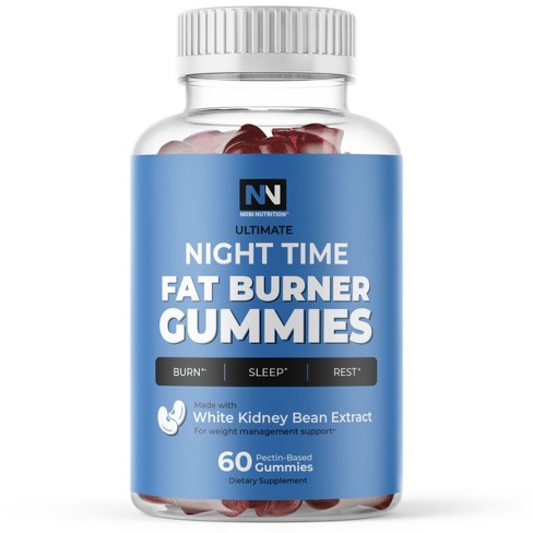 Night Time Fat Burner Gummies, Raspberry, Nobi Nutrition, 60ct : Target