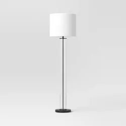 Acrylic and Metal Floor Lamp Black (Includes LED Light Bulb) - Threshold™