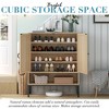 Brafab Natural Rattan Shoe Cabinet, 5-Tier Shoe Rack Storage Organizer with Doors Entryway Shoe Cabinet for Modern Heels, Boots, Entrance Hallway - 4 of 4