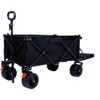 RISOKEYS Collapsible Utility Wagon,with 30% Expandable Tailgate,All-Terrain Beach Wheels,Adjustable Handle for Beach,Camping, Gardening,Outdoor - 2 of 4