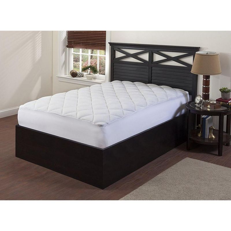 CIRCLESHOME Double Puff Fleece mattress Pad for Cozy and Comfortable Sleep, 5 of 9