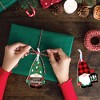 Big Dot of Happiness Red and Green Holiday Gnomes - Christmas Decorations - Christmas Tree Ornaments - Set of 12 - 3 of 4