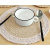 Home Mart Goods Beige Extra Thick Woven Trivet Round Placemats Natural Cotton Hot Potholder Mat Heat Resistant - 9"x9"(Pack of 4) - 4 of 4