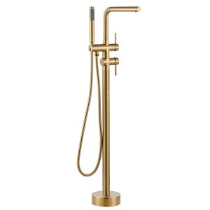 WOWOW 2-Handle Freestanding Tub Faucet with Handshower and Longer Spout - 1 of 4