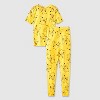 Boys' Pokémon Pikachu 4pc Tight Fit Cotton Short Sleeve Pajama Set - Yellow - 2 of 4