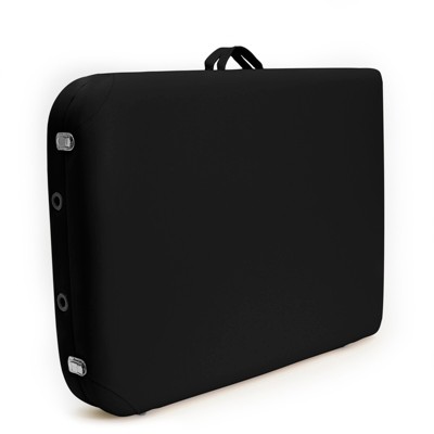 Black PU Leather Portable Folding Massage Table with Hardwood Frame