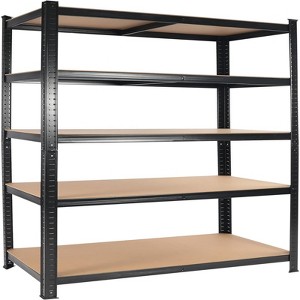 SEVOBAL Utility Storage Shelves 2000LBS Capacity Garage Storage Shelves Heavy Duty Utility Storage Shelves, Black, 71"*35.5"*15.8" - 1 of 4