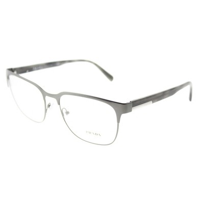 Prada 7cq1o1 Unisex Square Eyeglasses Matte Gunmteal 56mm : Target