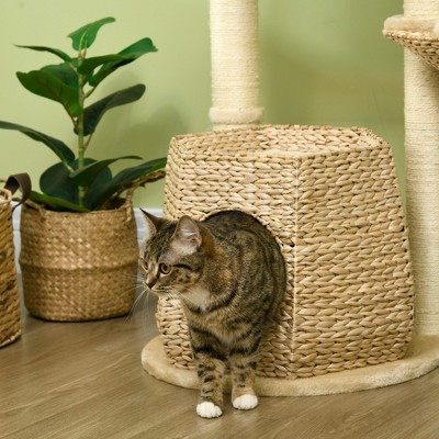 Natural Sisal Multi-Level Cat Tree with Hanging Balls
