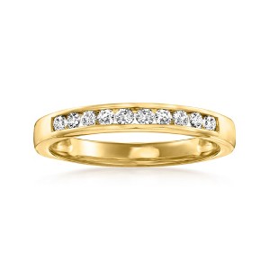 Ross-Simons 0.25 ct. t.w. Channel-Set Diamond Wedding Band in 14kt Yellow Gold Size 9 - 1 of 4