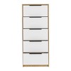 42'' H Wood Vertical dressers with Five Drawers, Modern Design, and Compact Space Storage - 3 of 4