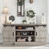 SinCiDo Farmhouse TV Stand for Up to 85" TVs, Rustic Entertainment Center w/Sliding Barn Door, Media Console w/Storage Cabinet - 4 of 4