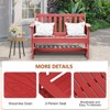 Hyleoty HDPE Outdoor Park Bench 48" x 22" x 35" ,Elegant, Comfortable and Durable - 4 of 4