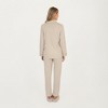 Anna-Kaci Lounge Women's 2-Piece Set Button Front Pajama Top with Contrast Piping and Relaxed Fit Pants - 4 of 4