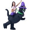 SYNCFUN Adults Inflatable Halloween Costumes, Riding a Black Cat Inflatable Costume, Kitty Blow Up Costumes - 3 of 4