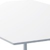 Hexagon Pedestal Dining Table for 2 - Space Saving Metal Base Breakfast Nook Table, Small Apartment Cafe Set - 4 of 4