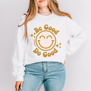 Simply Sage Market S.W.Smiley Be Good Do Good Smiley Face Sweatshirt - 1 of 4