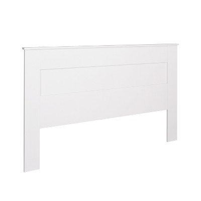 King Size White Wood Flat Panel Headboard
