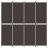 vidaXL 4-Panel Room Divider Brown 78.7"x86.6" Fabric - image 3 of 4