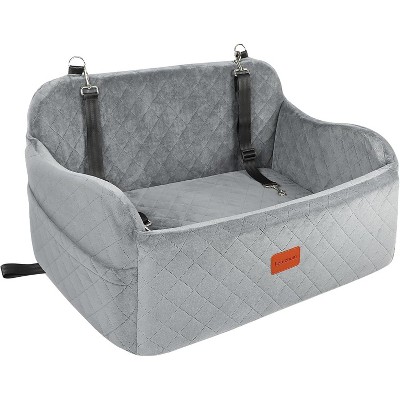 APRILSOUL Dog Car Seat for Medium/Large Dogs,2 Clip-On Safety Leashs for 2 Small Dogs,Removable and Washable Comfy Pet Car Seat
