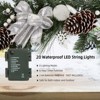 6FT Pre-Lit Christmas Garland  with 20 LED Lights, Bow-Knot Ball Ornaments, Battery Operated with Timer for Mantle & Staircase Decoration - 3 of 4