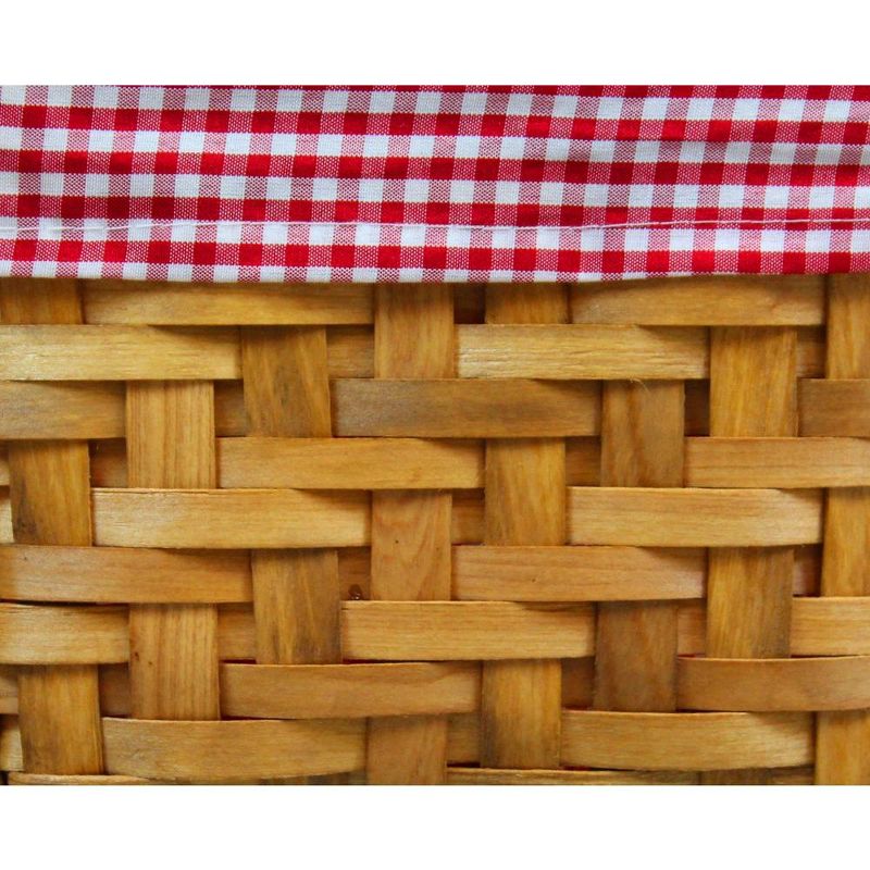 Vintiquewise Small Rectangular Basket Lined with Gingham Lining, 4 of 9