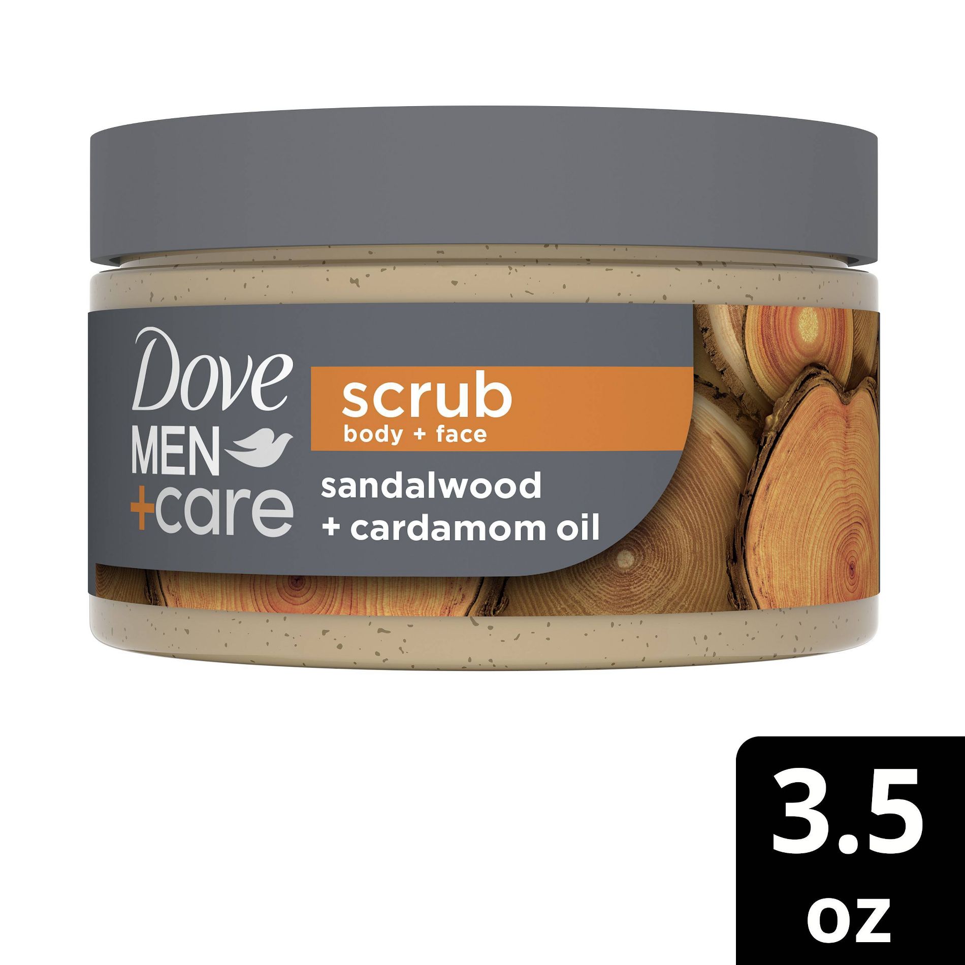 Dove Men+Care Mini Body Scrub - Trial Size - Sandalwood Naturals - 3.5oz