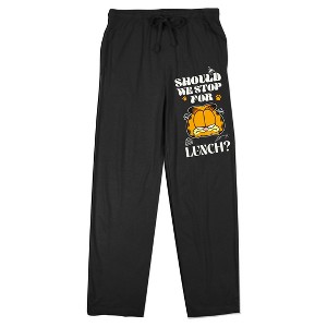 Garfield Lunch Women's Black Sleep Pajama Pants - 1 of 4