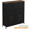 WOWLIVE 12 Dresser,Chest of Drawers, Easy-Pull Fabric & Wood Dressers with Top - 4 of 4