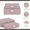 Cheung's Vyrna Doily Pattern Set of 2 Storage Boxes with Silver Handles - Lavender - 2 of 4