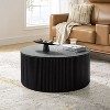 Helena Modern 35.4 Round Coffee Table with Storage|HULALA HOME-BLACK - 2 of 4