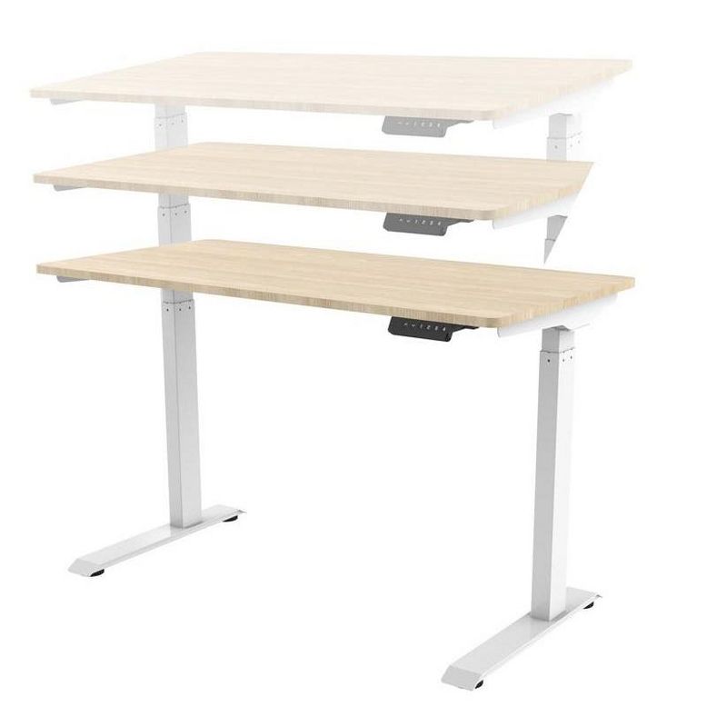 Monoprice WFH Single Motor Height Adjustable Sit-Stand Desk Table with 4 foot Top, White, Laptop Computer Workstation - Workstream Collection, 5 of 7