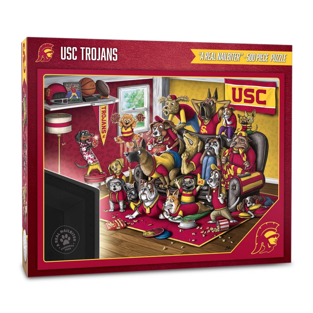 NCAA USC Trojans Purebred Fans 'A Real Nailbiter' Jigsaw Puzzle - 500pc