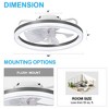 Airsurfer 16-inch 7-Blade Flush Mount LED Ceiling Fan with Light and Remote - 3 of 4
