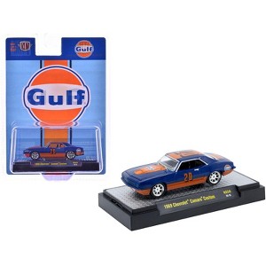 1969 Chevrolet Camaro Custom #20 "Gulf Oil" Dark Blue and Orange Limited Edition 1/64 Diecast Model Cars by M2 Machines - 1 of 3