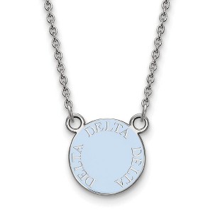 Black Bow Jewelry Sterling Silver Delta Delta Delta Greek Life Necklace 18 Inch - 1 of 4